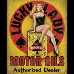 Lucky Lady Oil - metalen bord