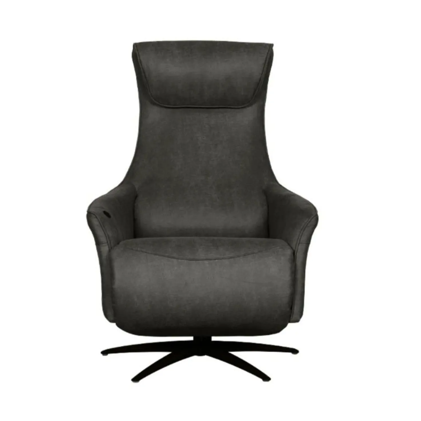 Lund Elektrische Fauteuil Antraciet Microleder