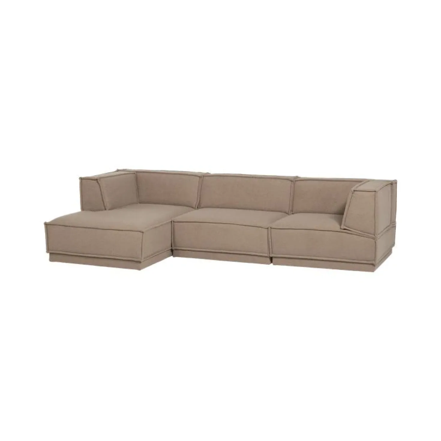 Manu Bank Chaise longue Links Teddy Taupe
