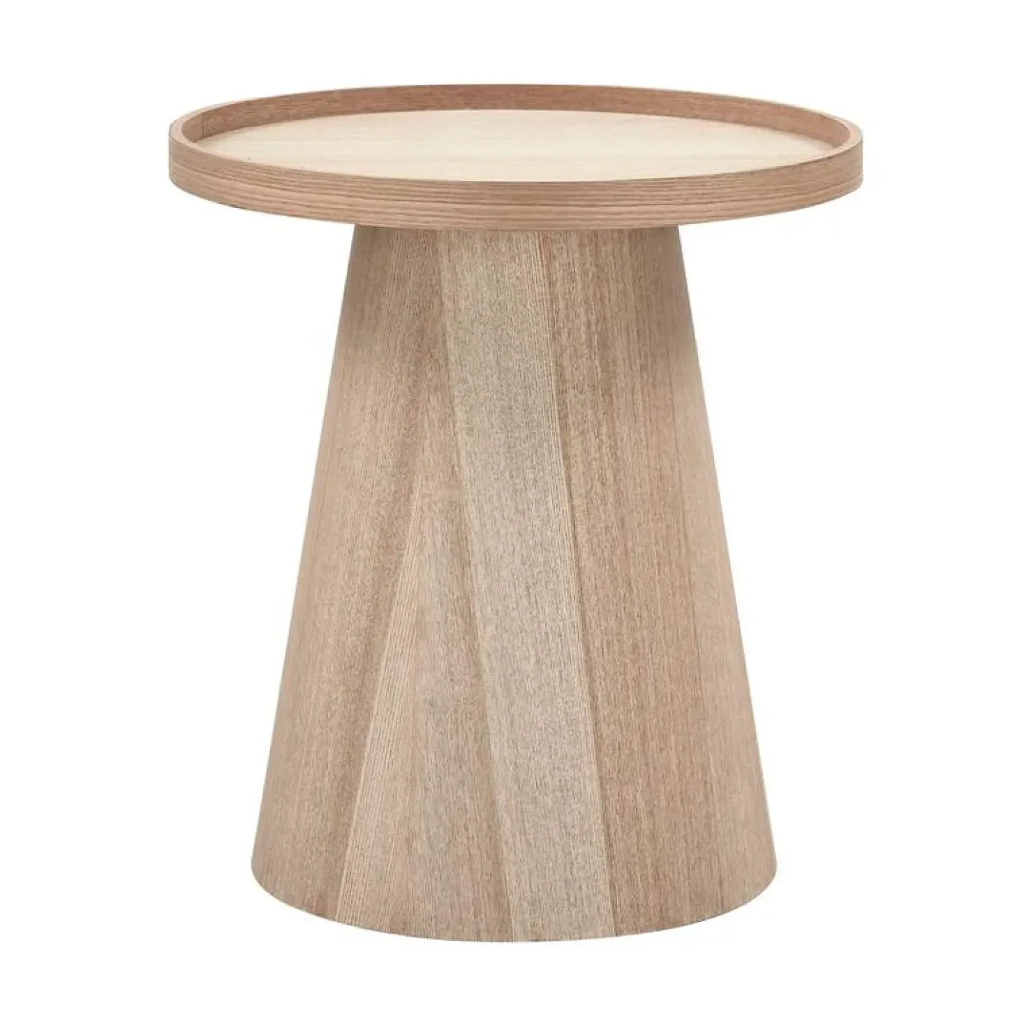 Maud Bijzettafel Conisch rond MDF Naturel 45cm