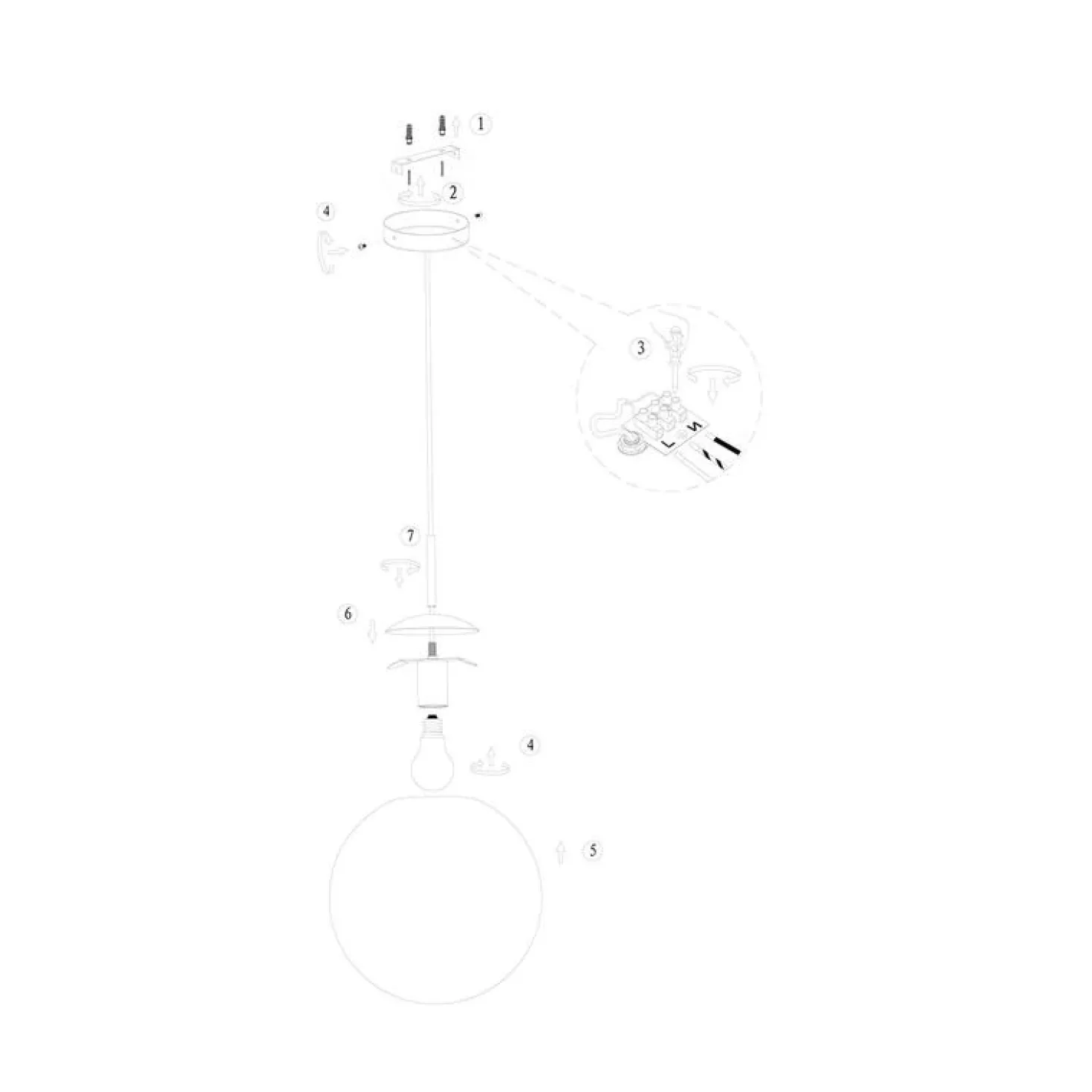 Maya 1-lichts Hanglamp 40cm Smoke