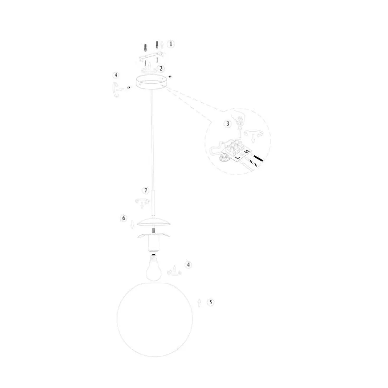 Maya 1-lichts Hanglamp 20cm Smoke