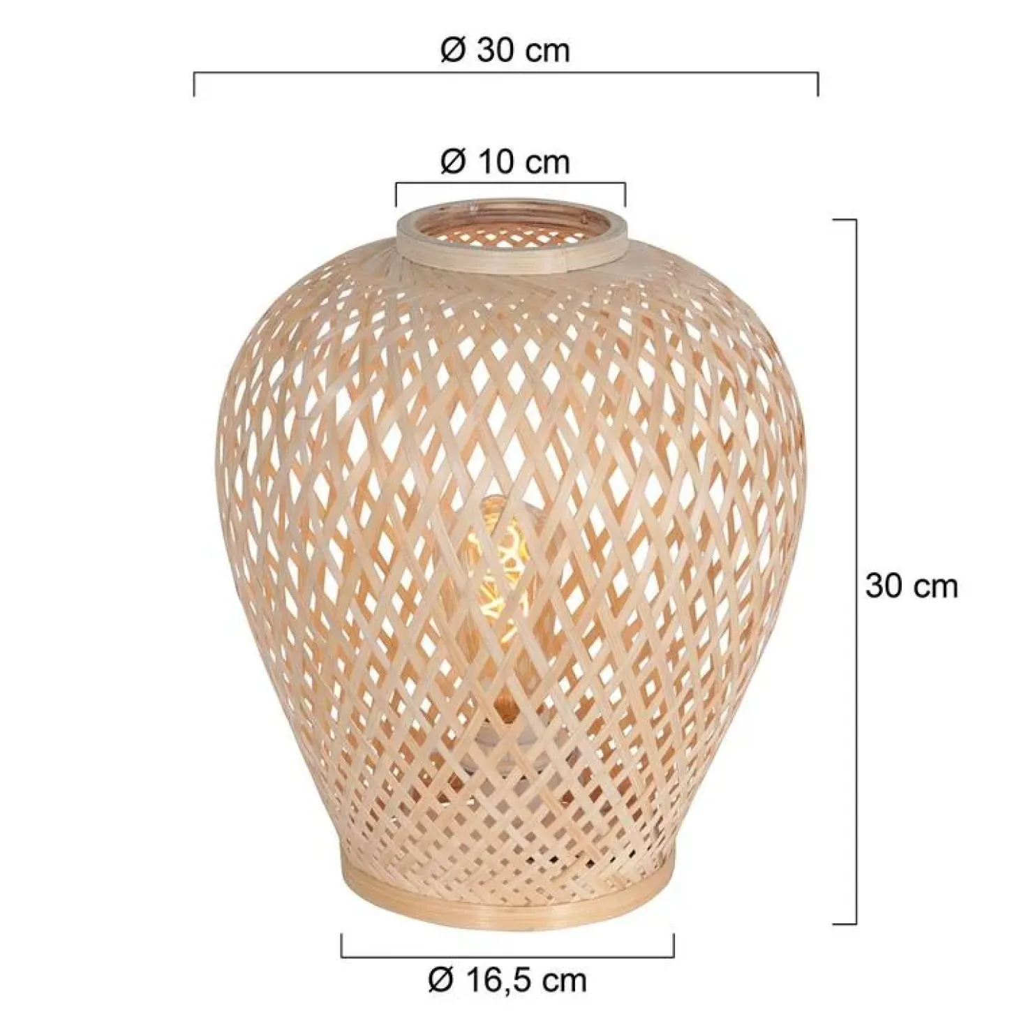 Maze 1-lichts Tafellamp licht hout