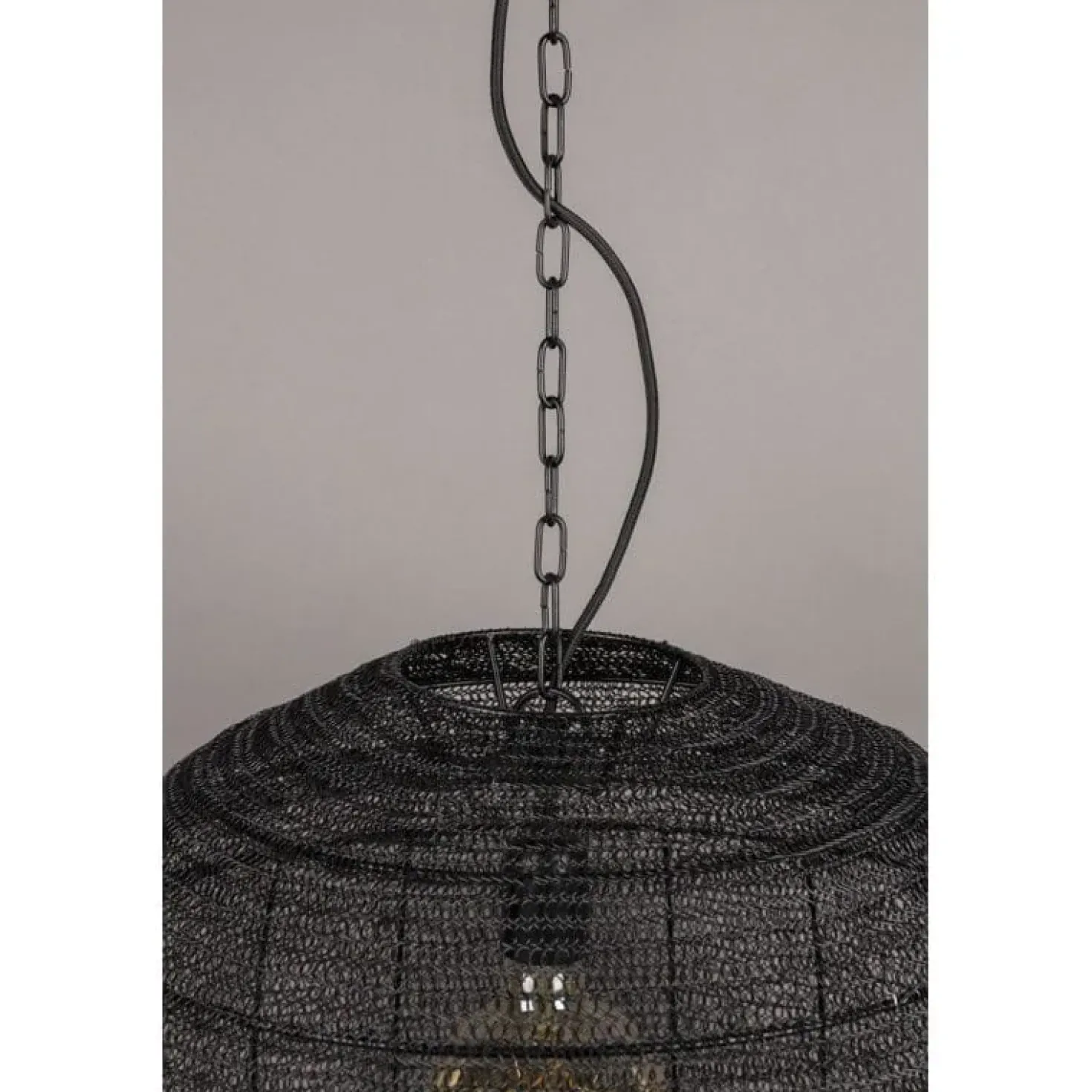 Meezan 1-lichts Hanglamp Zwart 70cm