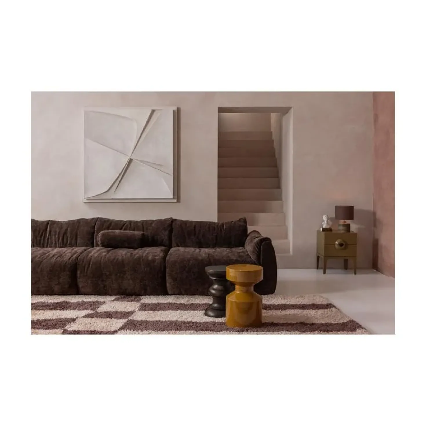 Merge Nachtkastje 2 Lades Eucalyptushout Honinggeel 44cm