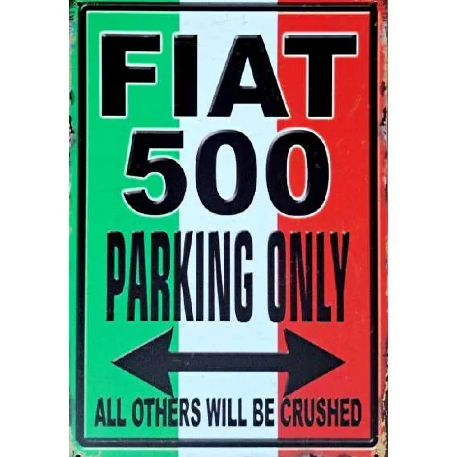 metalen parkeerbord Fiat 500