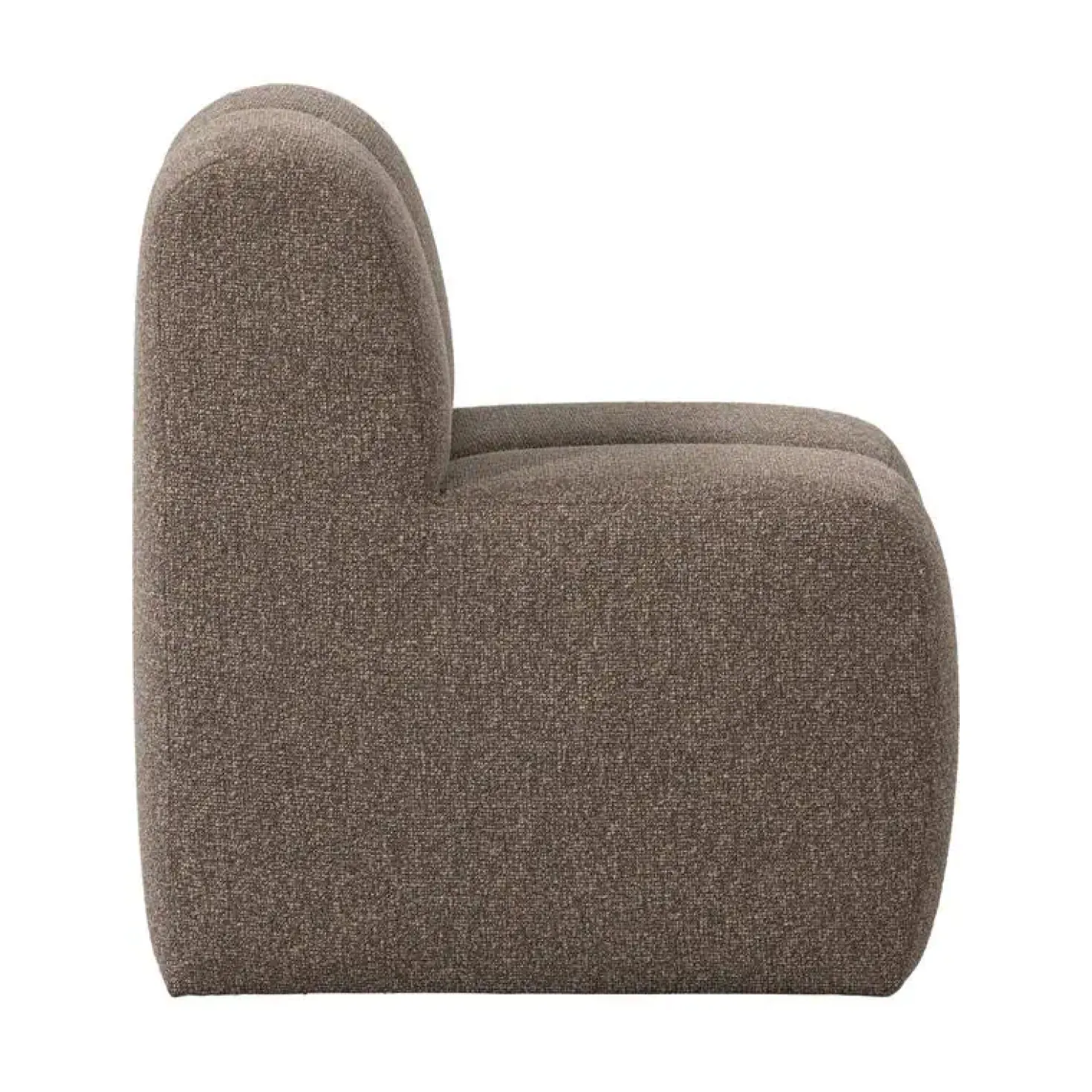 Mojo Eetkamerbank Met Rugleuning Bouclé Bruin Melange 84cm