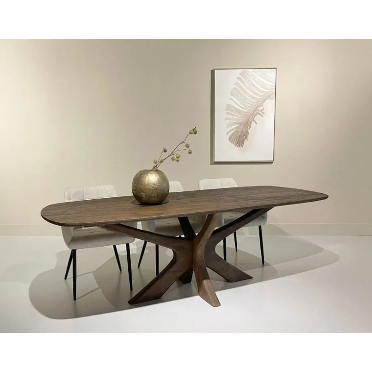 Montreaux Eettafel Bruin Deens ovaal 250cm