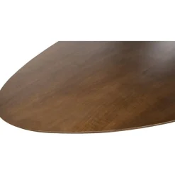 Morgan Eettafel ovaal Walnoot - Zwart onderstel 160cm