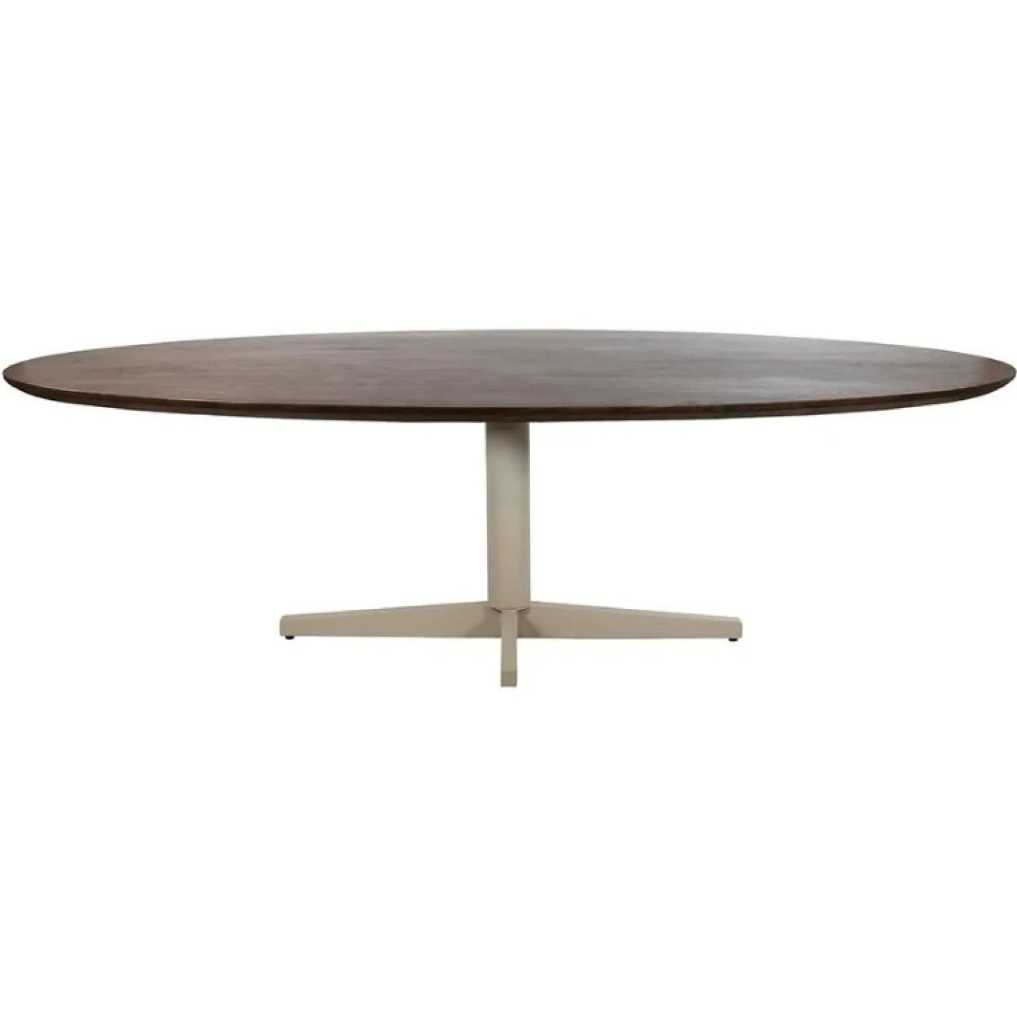Morgan Eettafel ovaal Walnoot - Beige onderstel 190cm