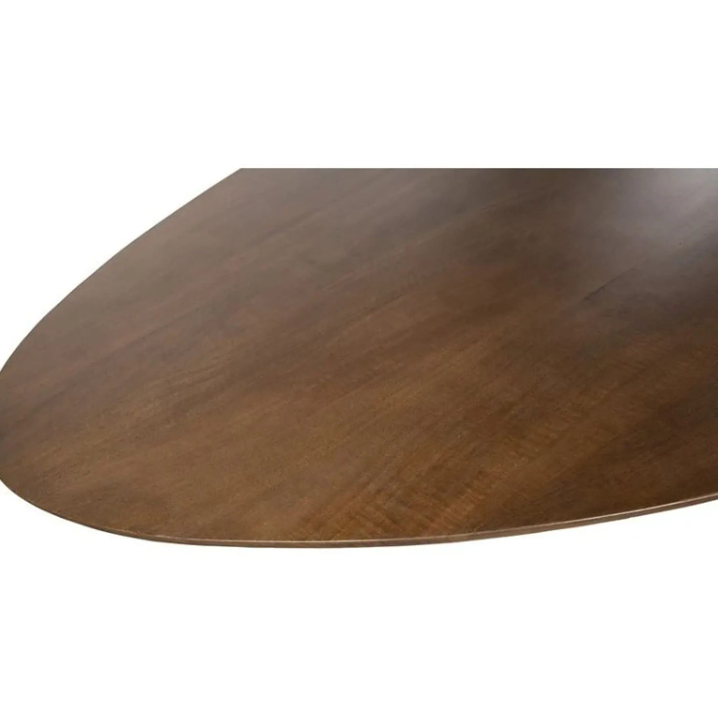 Morgan Eettafel ovaal Walnoot - Zwart onderstel 220cm