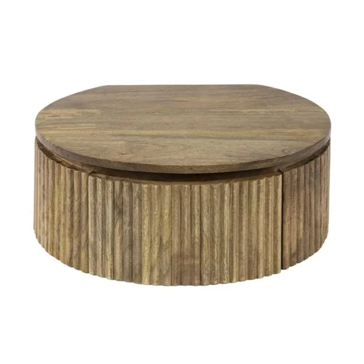 Namra Zwevend Nachtkastje Rond Mangohout 50cm