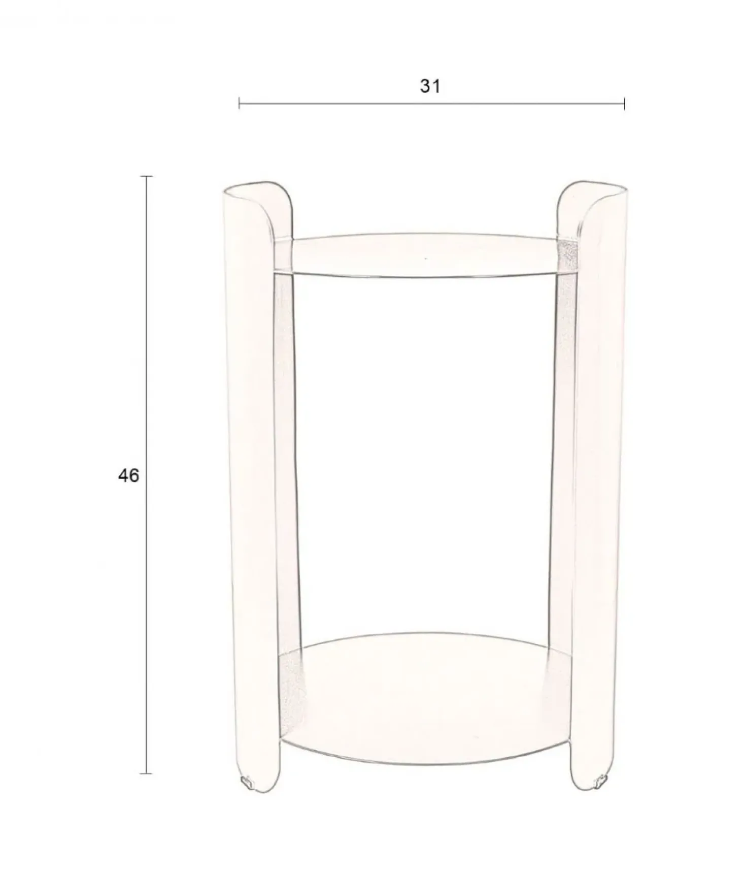 Navagio Bijzettafel Blauw 31cm