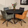 Nelly eetkamerstoel velvet antraciet