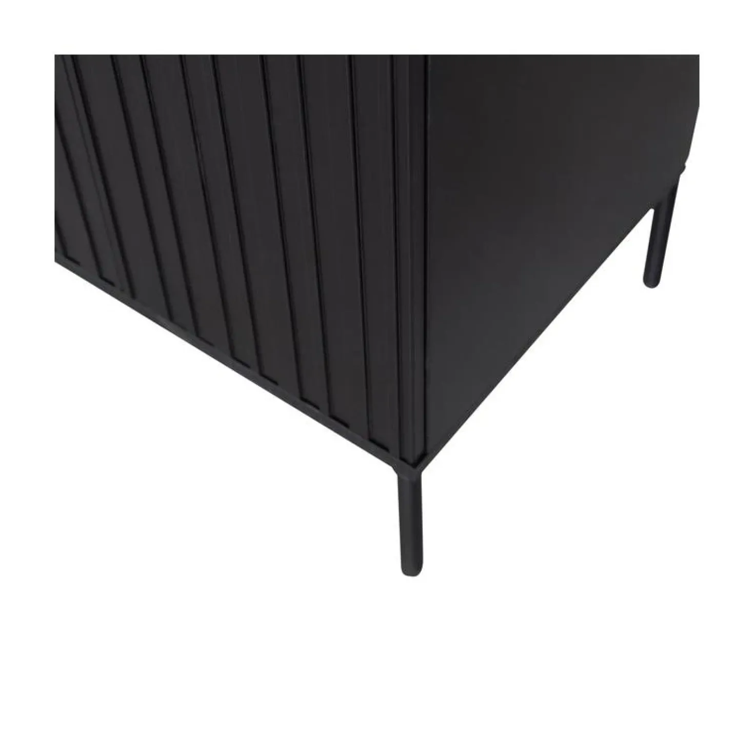 New Gravure Hoge kast met lade grenen zwart 60 cm