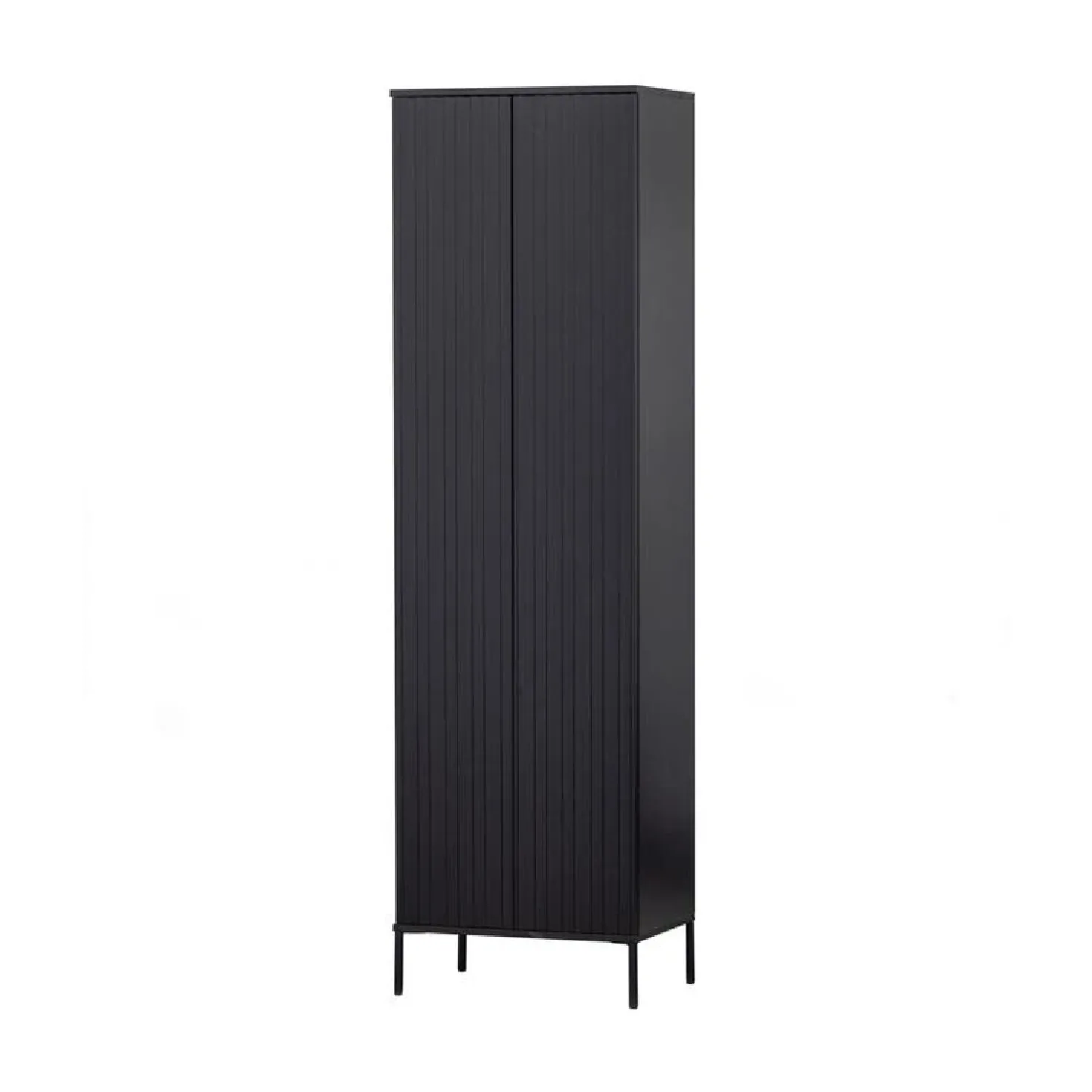 New Gravure Hoge kast met lade grenen zwart 60 cm