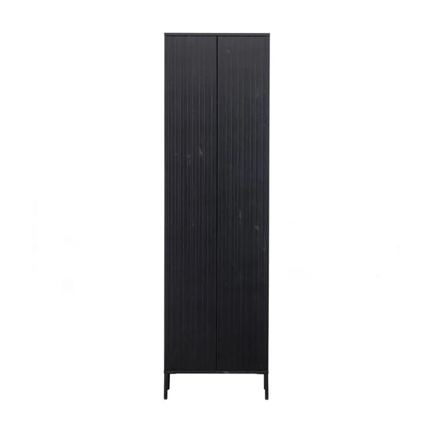 New Gravure Hoge kast met lade grenen zwart 60 cm
