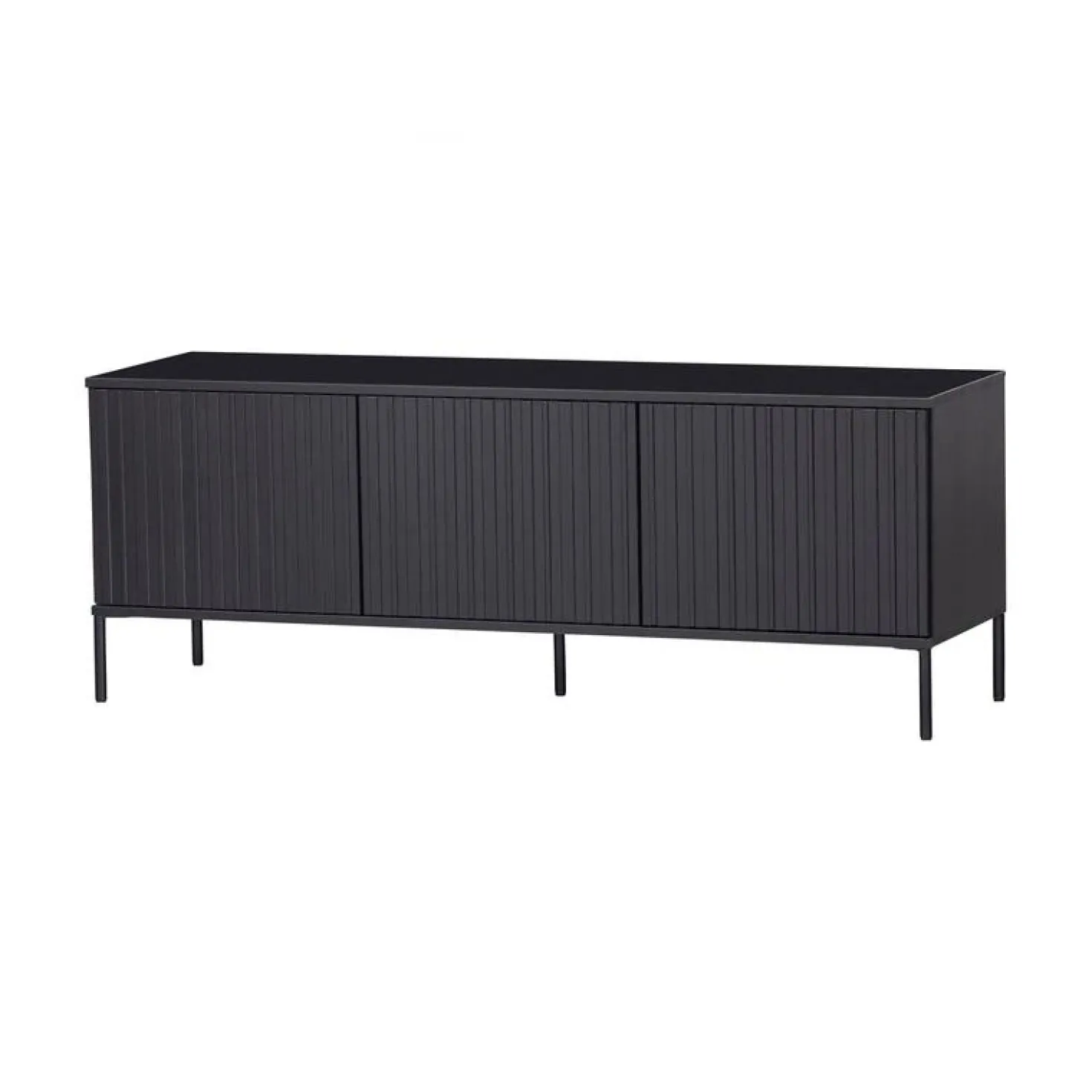 New Gravure Tv meubel grenen zwart 150 cm