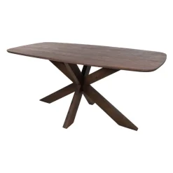 Nikki Eettafel deens ovaal Bruin Acaciahout bruin 180 cm