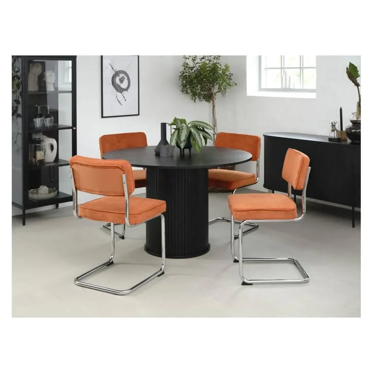 Nita eettafel zwart 120cm