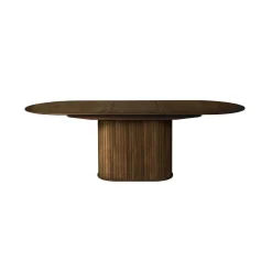 Nita ovale uitschuifbare eettafel donkerbruin 180-230cm