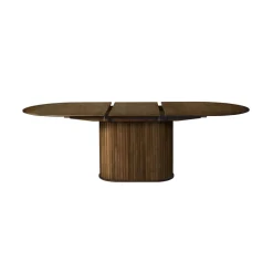 Nita ovale uitschuifbare eettafel donkerbruin 180-230cm