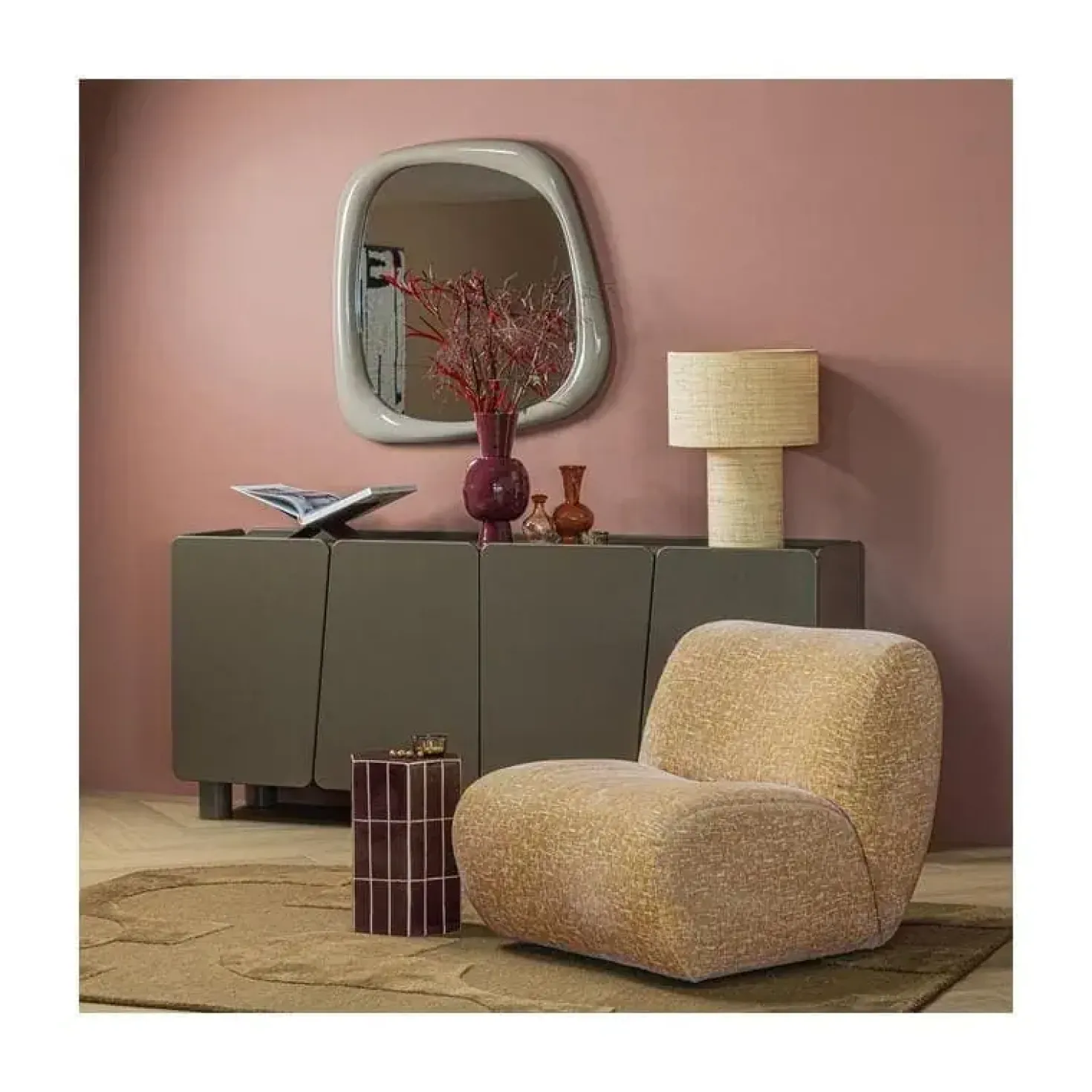 Nomu Fauteuil velvet Lichtgeel