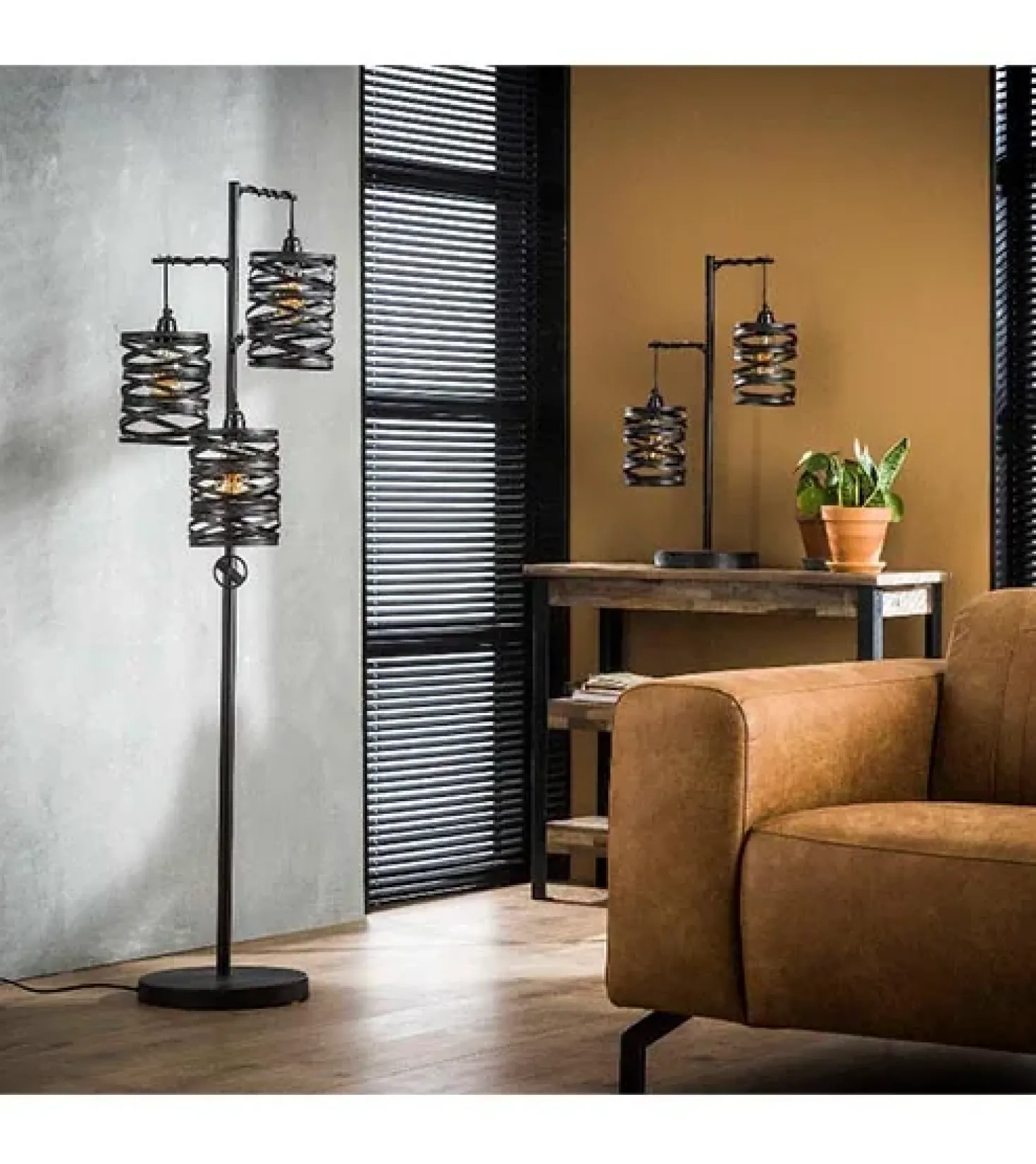 Norvel vloerlamp 3-lichts