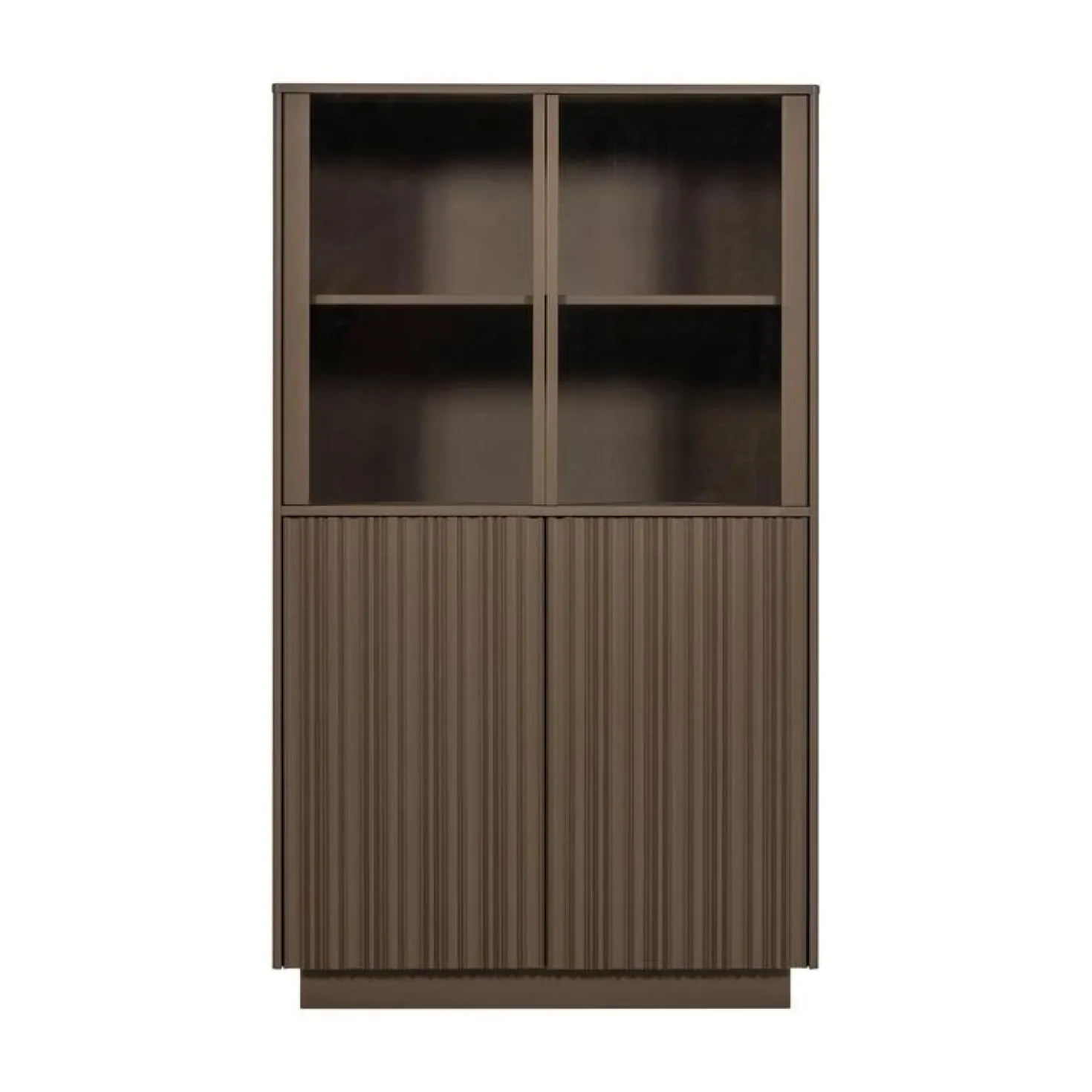Nova Lage Vitrinekast Dennenhout Truffelbruin 102cm