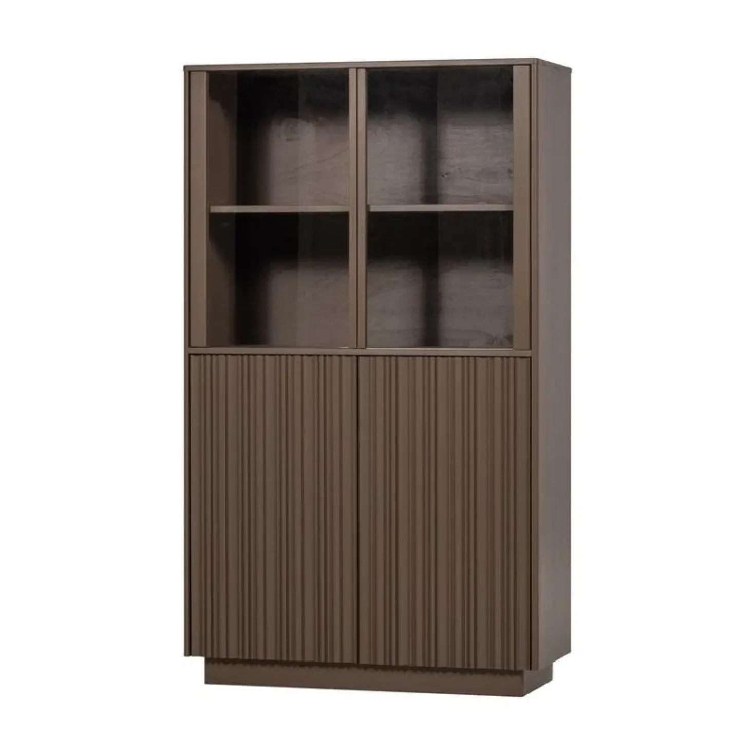 Nova Lage Vitrinekast Dennenhout Truffelbruin 102cm