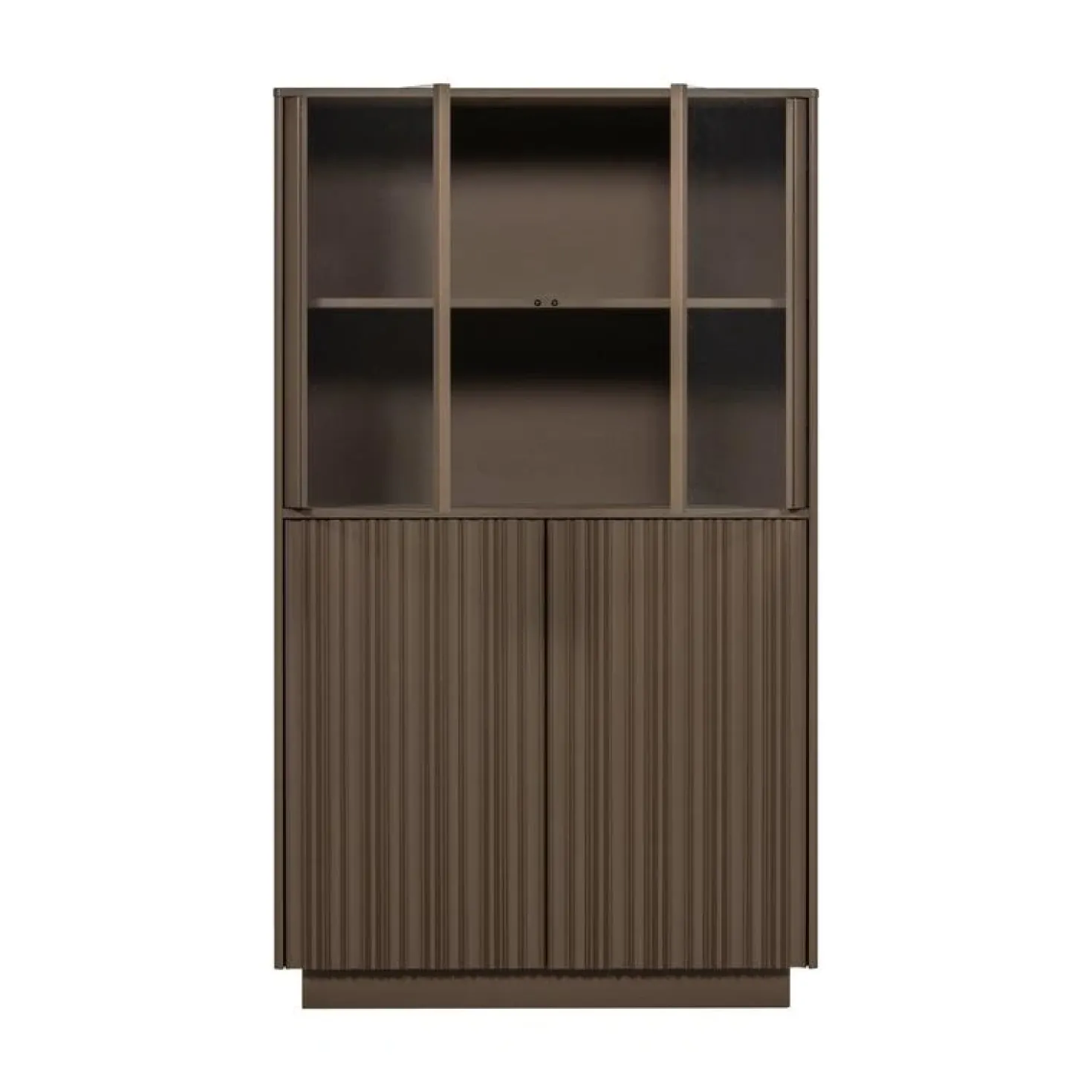 Nova Lage Vitrinekast Dennenhout Truffelbruin 102cm