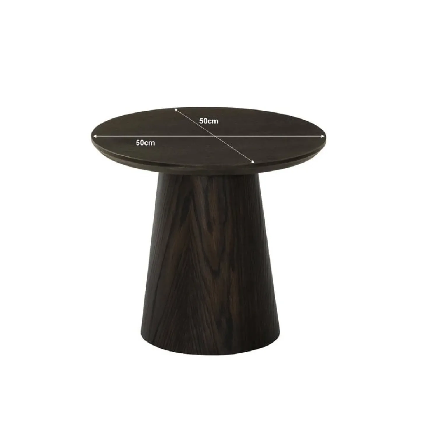 Novero Salontafel Espresso eiken 50cm rond