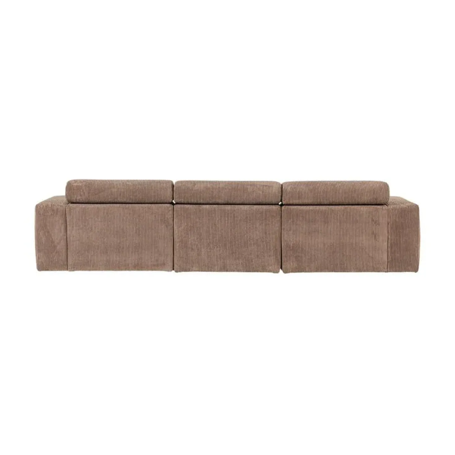 Novi Chaise Longue Bank Rechts Ribstof Taupe