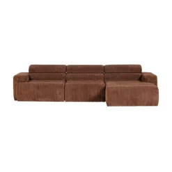 Novi Chaise Longue Bank Rechts Ribstof Terra
