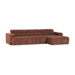 Novi Chaise Longue Bank Rechts Ribstof Terra