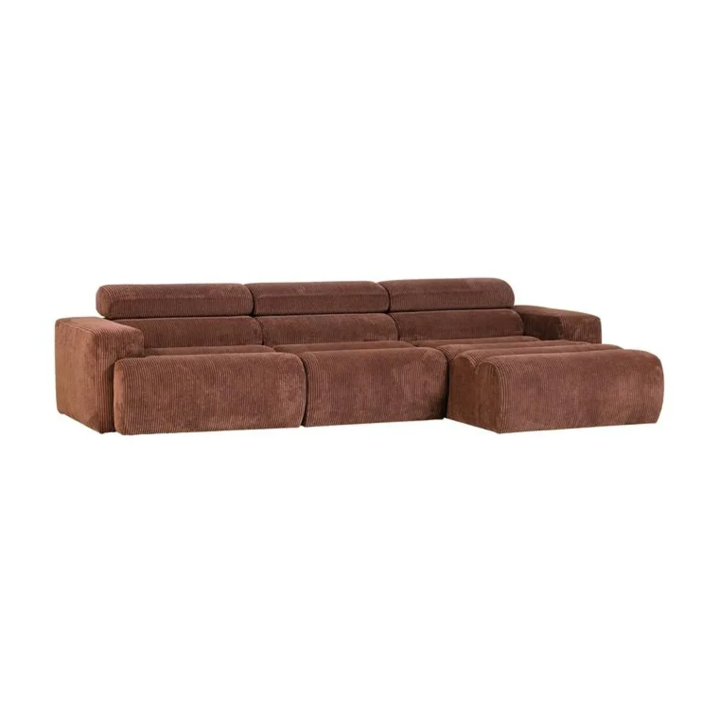 Novi Chaise Longue Bank Rechts Ribstof Terra