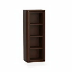 Nuvoro Zwevende Wandkast 4-vaks Dark Mango 45cm