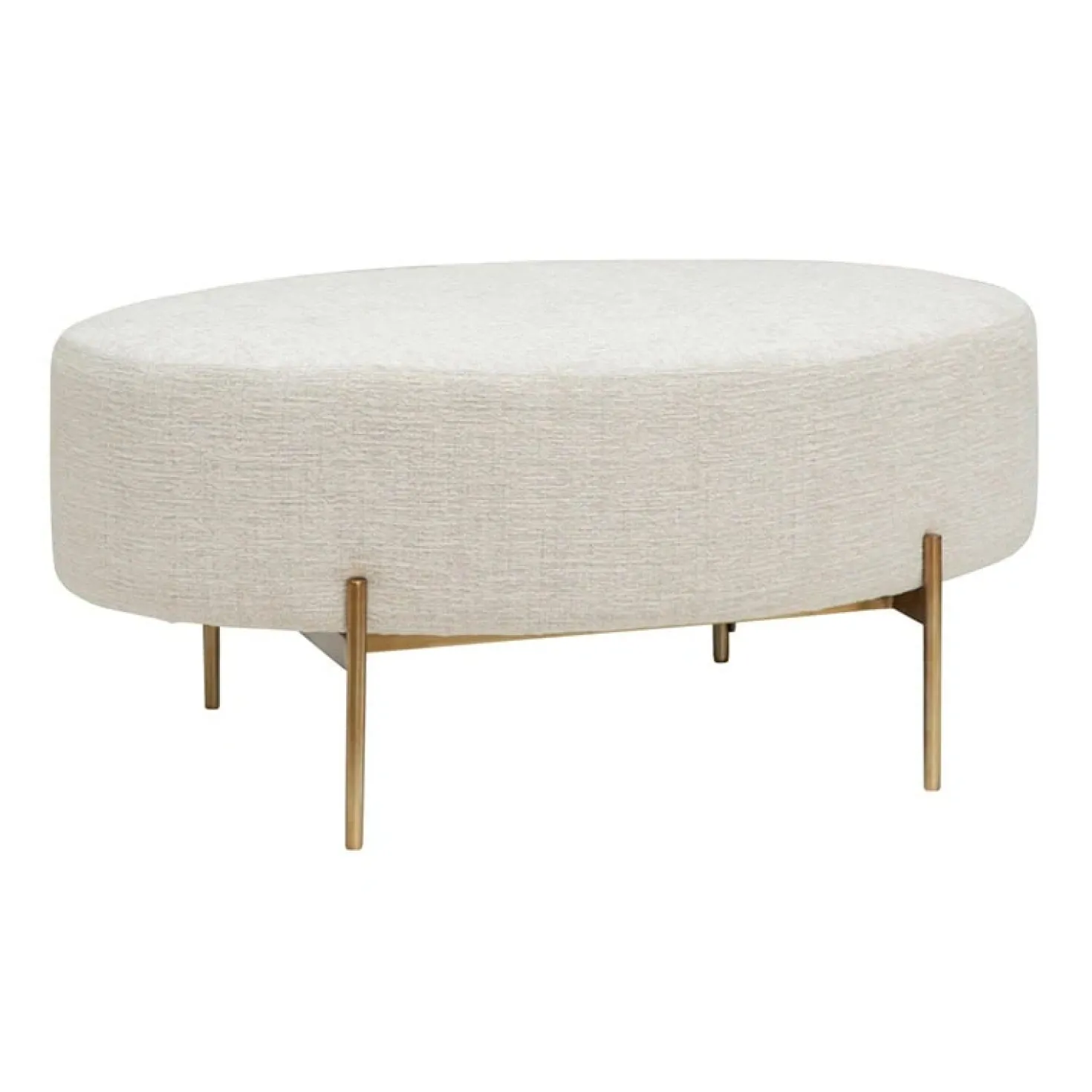 Ossana ottoman fabric Memphis 10 - oval 100x65x45 Metal leg