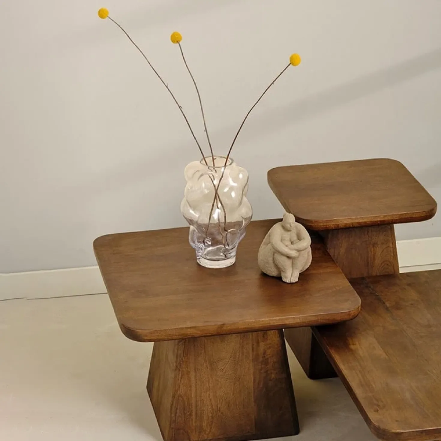 Pauli Salontafel 80cm Mangohout Walnoot