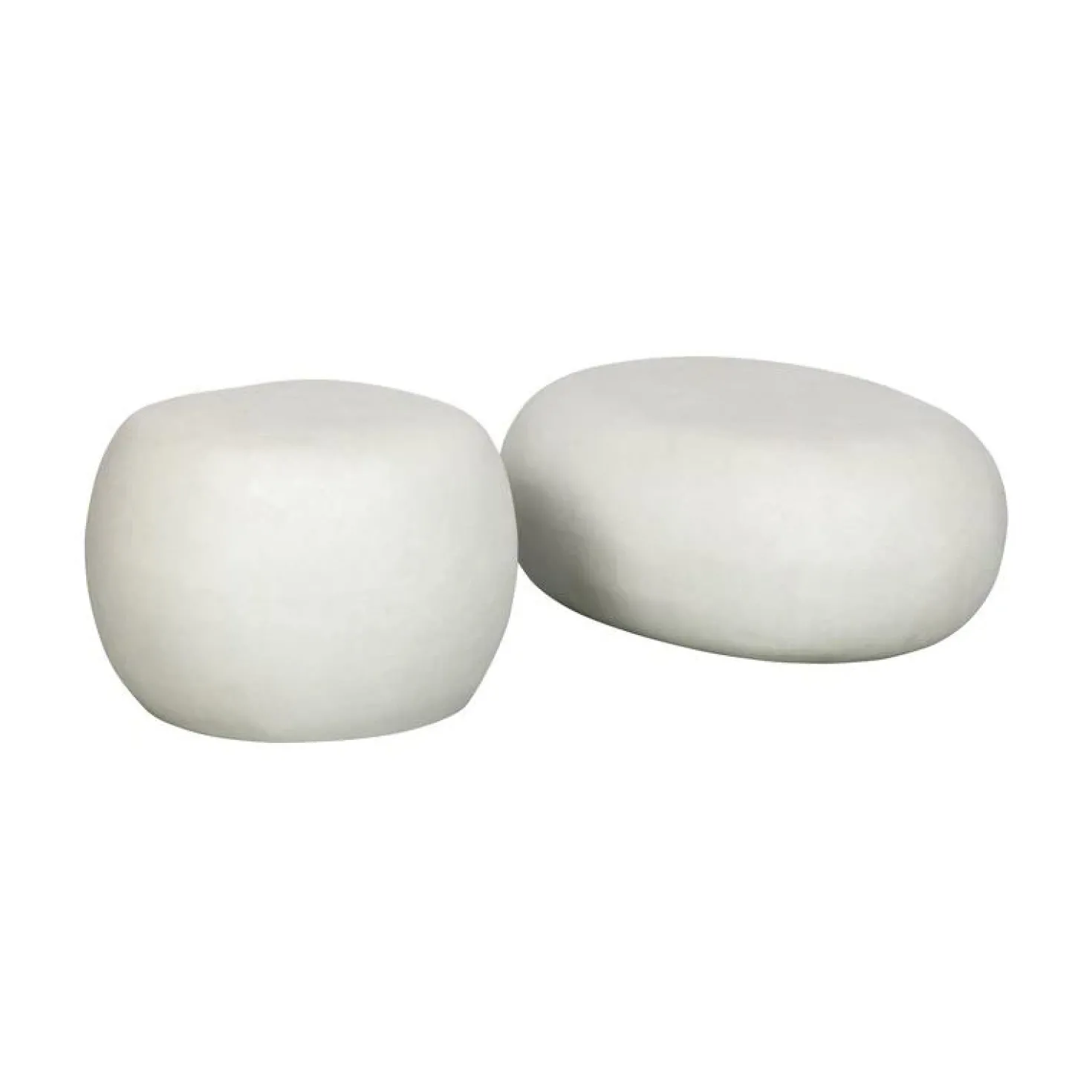 Pebble Bijzettafel Betonlook Wit 65cm