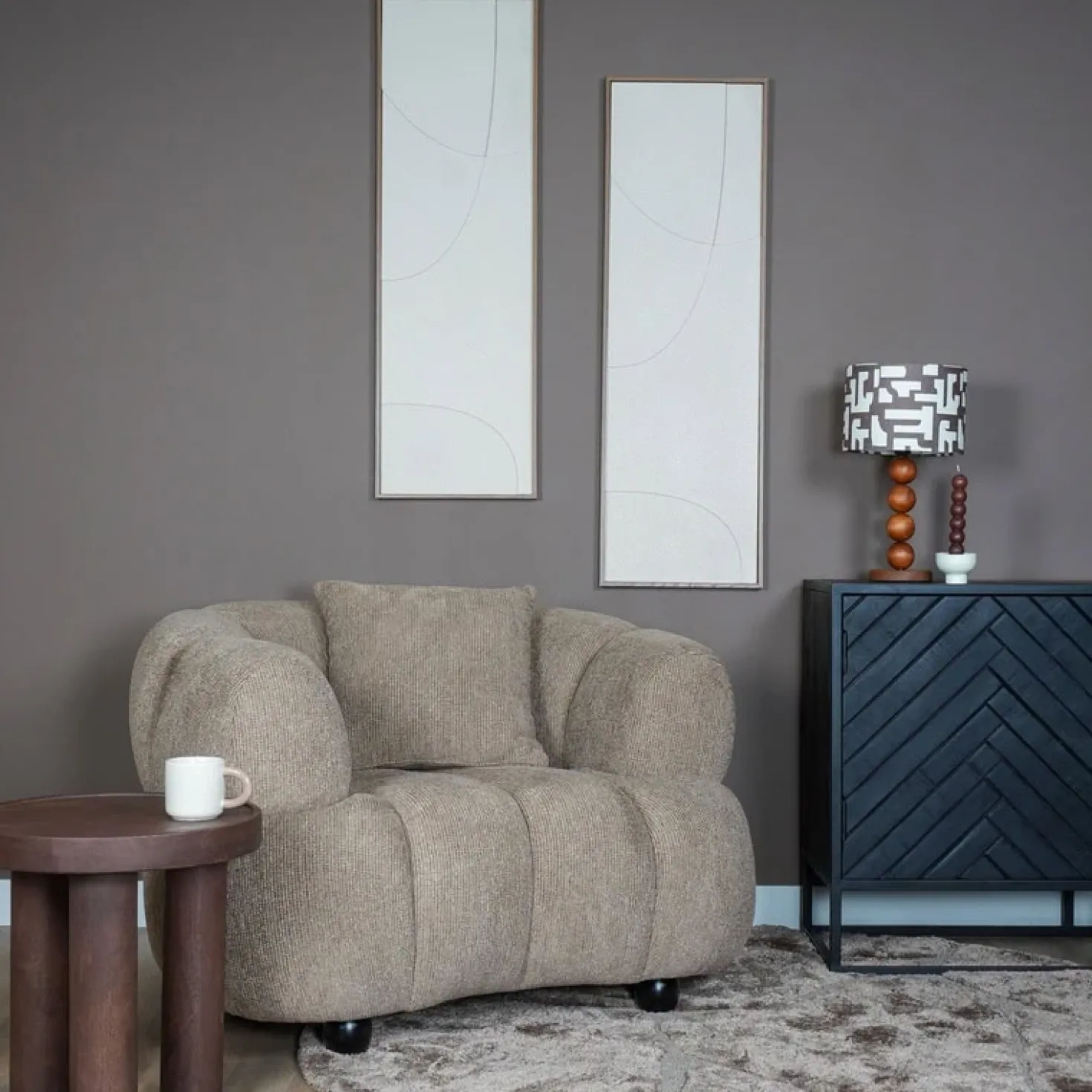 Renske Fauteuil Bruin