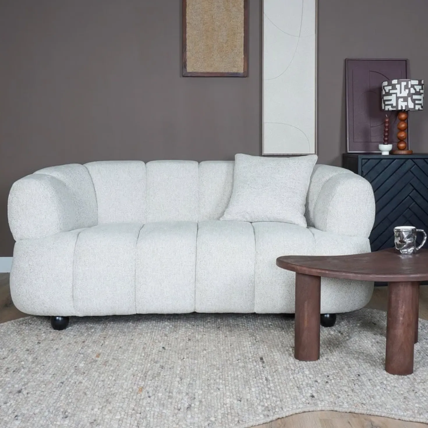 Renske 2-zits Bank beige 160cm