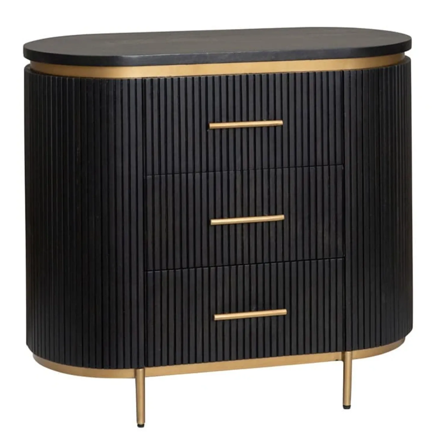Rivello Ladekast 3 lades zwart 90cm