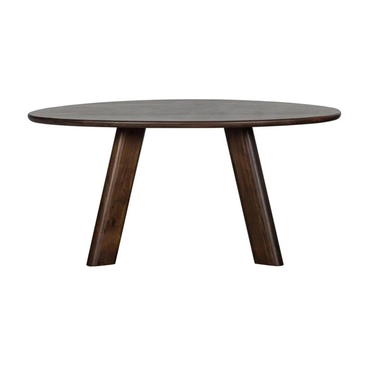 Roundly Eettafel organisch Mangohout Walnoot 160cm