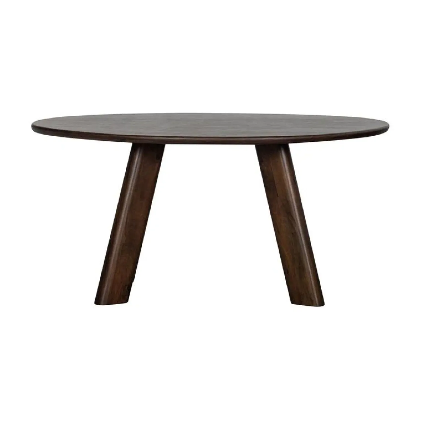 Roundly Eettafel organisch Mangohout Walnoot 160cm