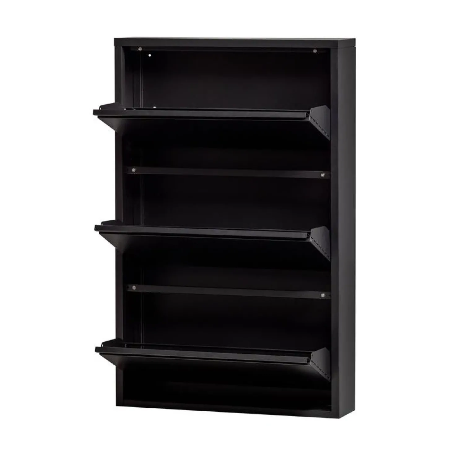 Sabine 3-Vaks Schoenenkast Metaal Zwart 66cm