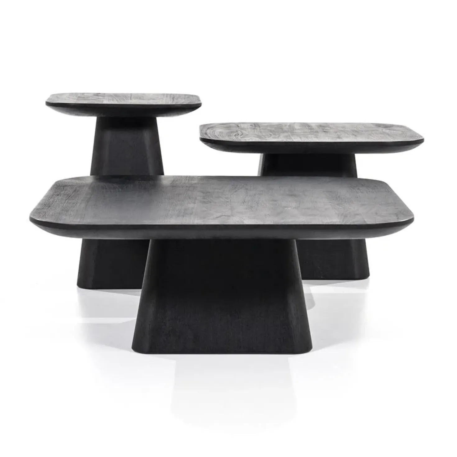 Salontafel Aron vierkant 80×80 zwart