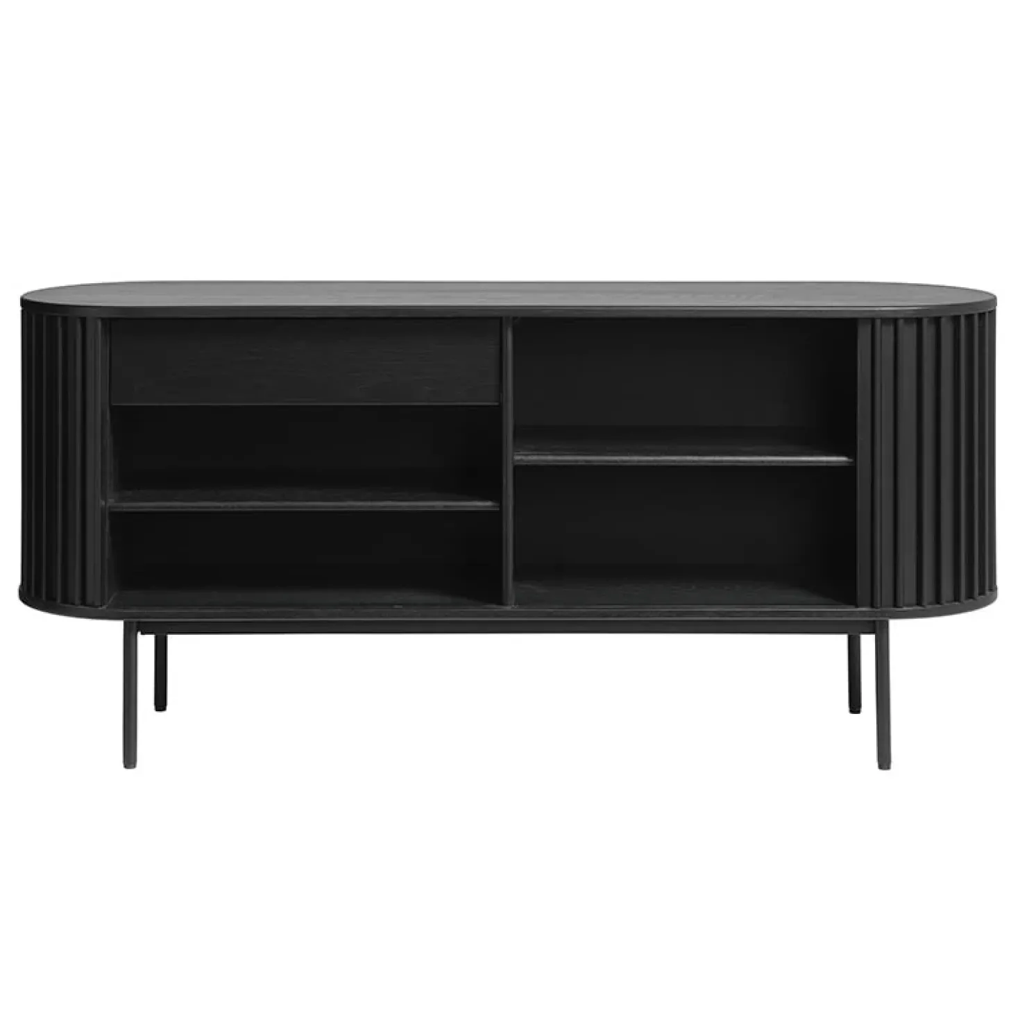 Sarita dressoir zwart eikenhoutfineer 160cm