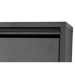 Schoenenkast industrieel Pippen (3 lades) – Zwart metaal