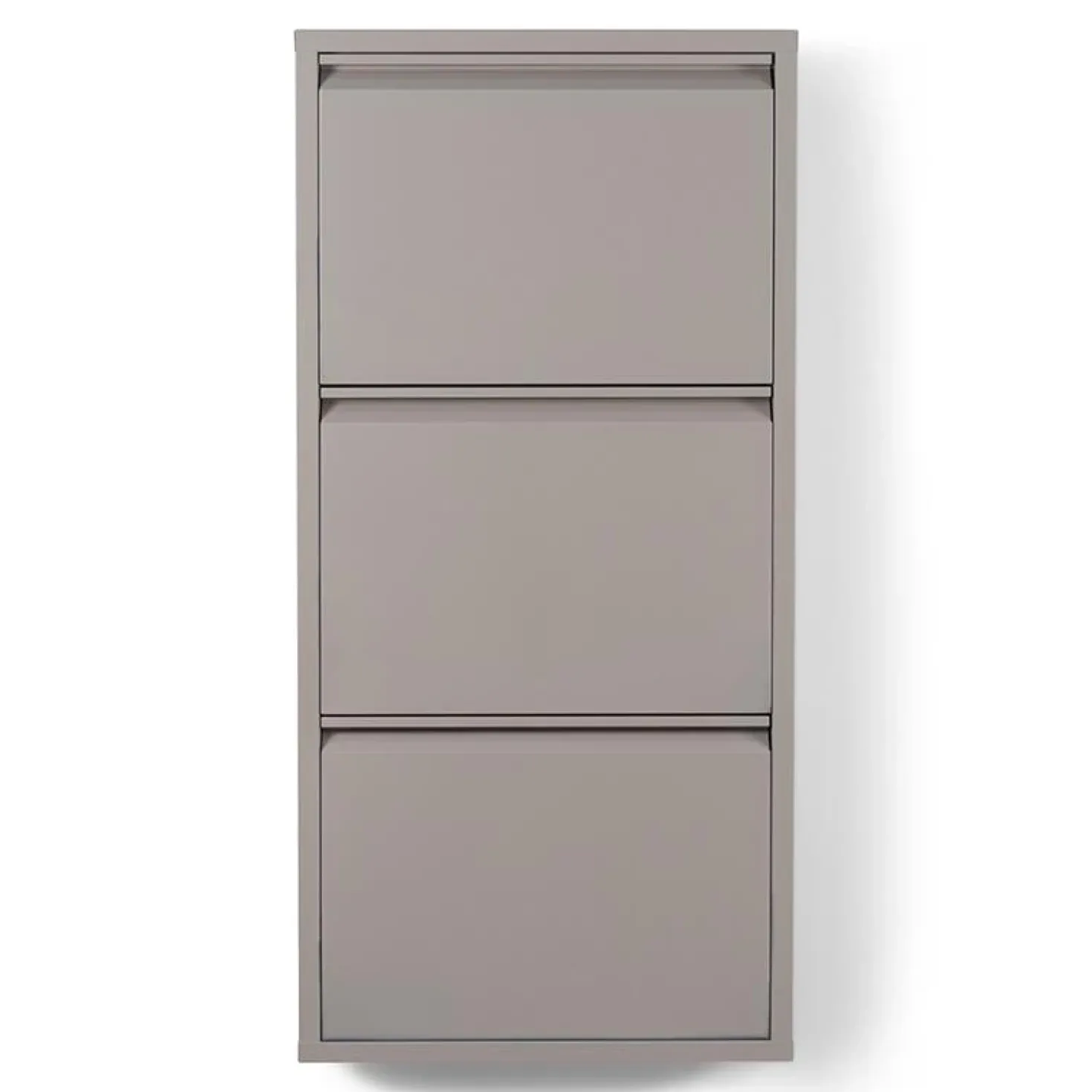 Schoenenkast industrieel Pippen (3 lades) – Taupe metaal